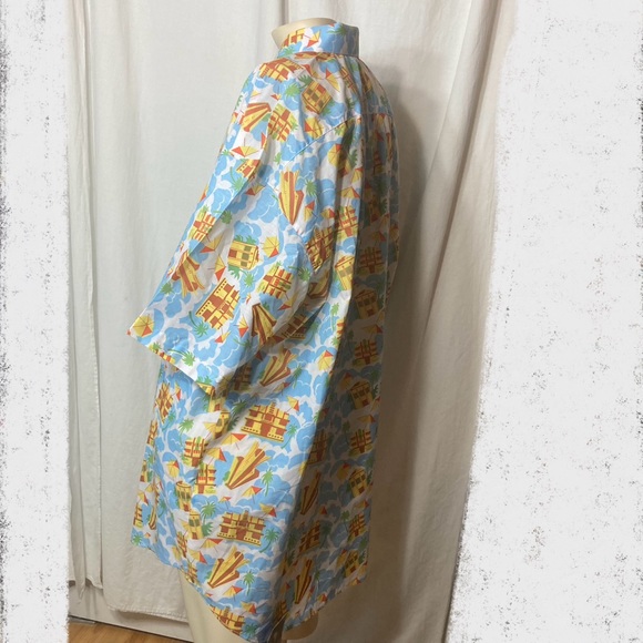 NWT Art Deco Hawiian shirt inspired Miami South Beach Mark Rutkowski medium - Picture 4 of 13